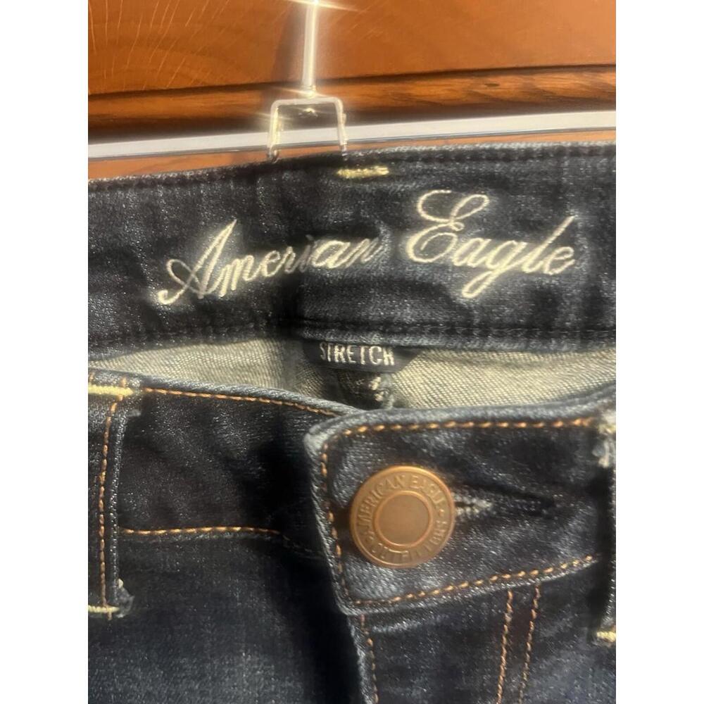 American Eagle Jegging Size 4 25x 29”Inseam Blue‎ Dark Wash Super Stretch